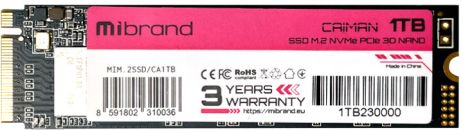 SSD M.2 Wibrand Caiman 1TB NVMe 2280 PCIe 3.0 3D NAND