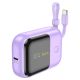 Power Bank Hoco Q20 Fountain 22.5W+PD20W fully with digital display and cable 10000mAh Purple