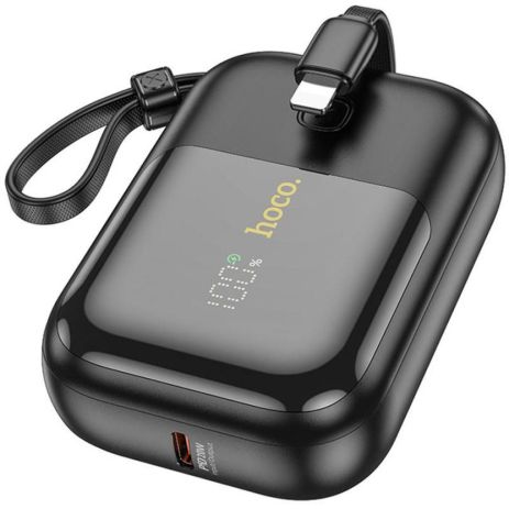 Повербанк Hoco Q20 Fountain 22.5W + PD20W fully з цифровим пристроєм і cable 10000mAh Black