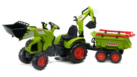 Детский трактор на педалях Falk 1010WH Claas Axos