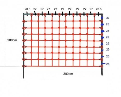 Сетка гладиаторская для лазанья 200 x 300 см S-Hook на детскую площадку