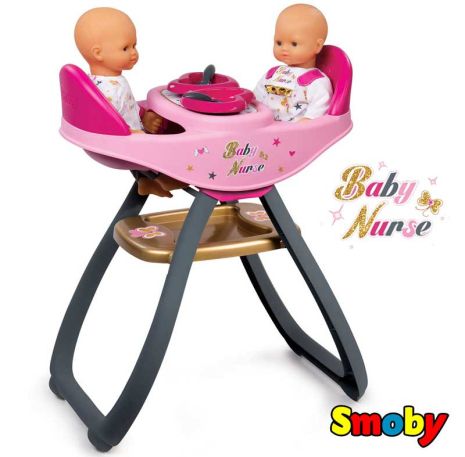 Стульчик для кормления кукол близнецов Baby Nurse Gold Edition Smoby 220315