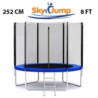 Батут SkyJump 8 фт., 252 см. с защитной сеткой и лесницей