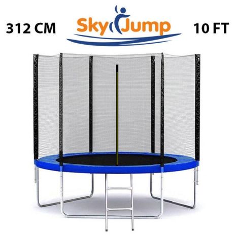 Батут SkyJump 10 фт 312 см з защитной сеткой и лесенкой