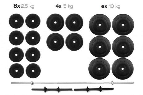 Штанга + Гантелі Набір Premium 110 кг