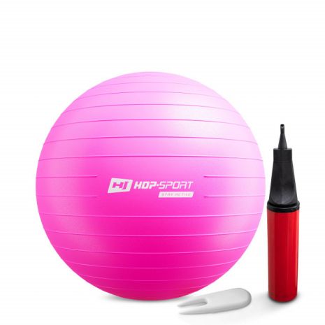 Фітбол Hop-Sport 55cm HS-R055YB magenta + насос