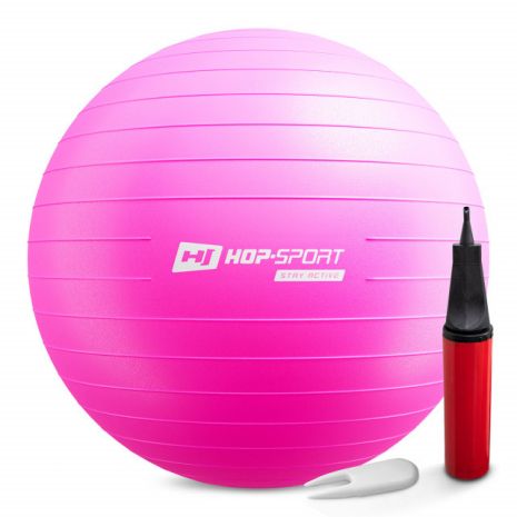 Фітбол Hop-Sport 75cm HS-R075YB magenta + насос