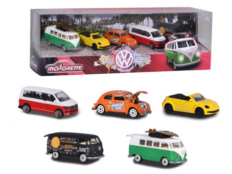 Набір машинок металевих Majorette Volkswagen, 7,5 см, 5 штук, 3+