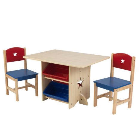 Дитячий стіл з ящиками та двома стільцями Star Table & Chair Set KidKraft 26912