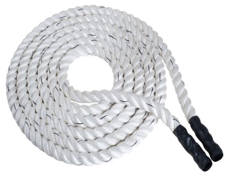 Канат тренувальний для кросфіту 12м Battle Rope White WCG 50х12