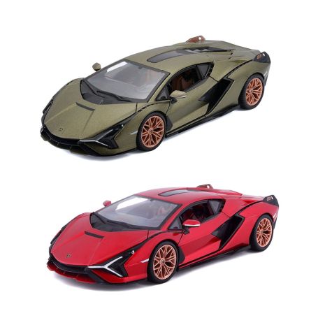 Автомодель - LAMBORGHINI SIÁN FKP 37 (асорті зелений метал, червоний метал, 1:24)