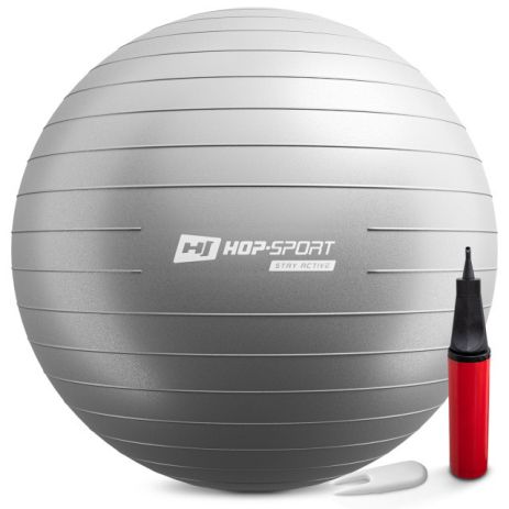 Фітбол Hop-Sport 85cm HS-R085YB silver + насос