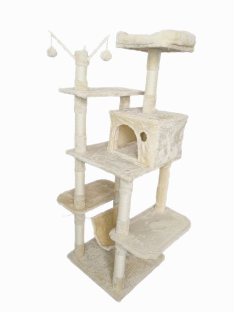 Кігтеточка, будиночок, ганчірка для кішок Avko CatTree 1063 Beige