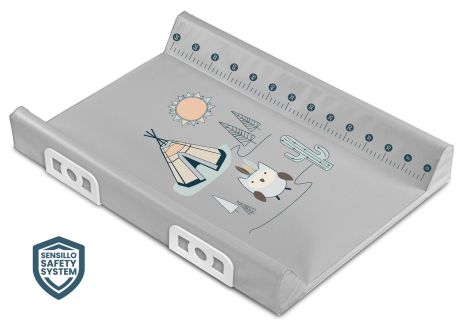 Пеленальна дошка Sensillo Safety System 70 см - TIPI GREY (SILLO-13599)