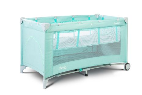 Детская кровать манеж Caretero Basic Plus Mint