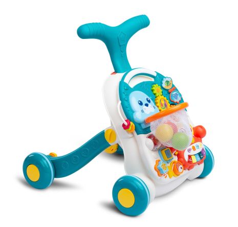 Ходунки-каталка игровой развивающий столик 2 в 1 Caretero Spark Turquoise