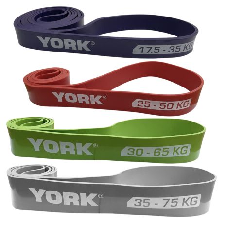 Набір гумок для фітнесу York Fitness 4 шт (17,5 - 65 кг)