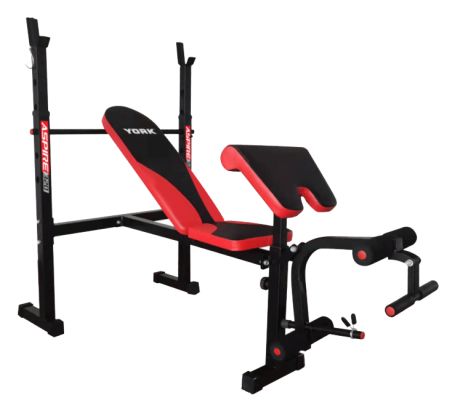 Скамья для жима York Fitness ASPIRE 320 со стойкой для штанги и партой Скотта