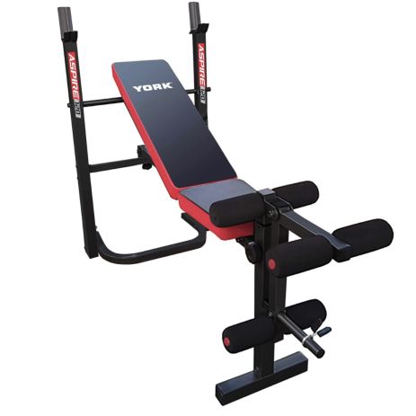 Скамья тренировочная York Fitness ASPIRE 120 складная со стойкой под штангу.