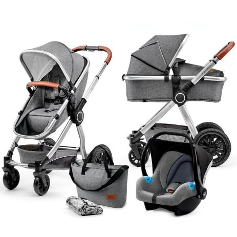 Універсальний візочок 3 в 1 Kinderkraft Veo Gray (KKWVEOGRY30000)