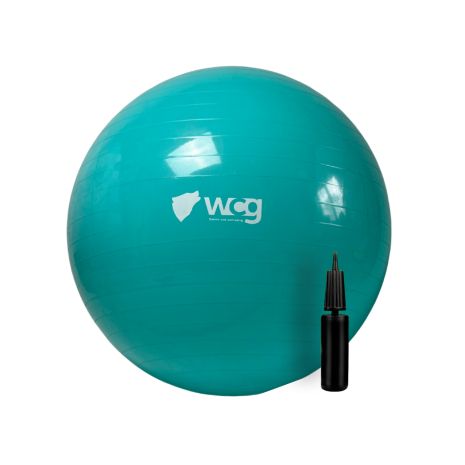 Мяч для фитнеса (фитбол) WCG 65 Anti-Burst 300кг Бирюзовый + насос