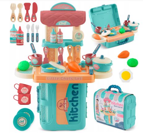 Игровая детская кухня Ricokids Бирюзовая (772901)