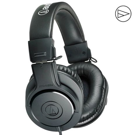 Провідні професійні навушники Audio-Technica ATH-M20X із вбудованими басами, роз'єм 3,5 мм