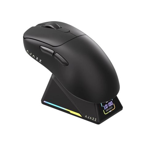 Бездротова магнітна миша Ajazz AJ179 APEX PAW3950 400 мАч RGB Чорна