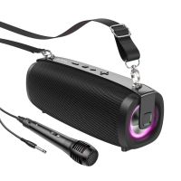 Акустика-караоке HOCO Gallant outdoor TWS BT speaker BS55 |BT5.3, AUX/FM/USB/TF, 2.5h| black