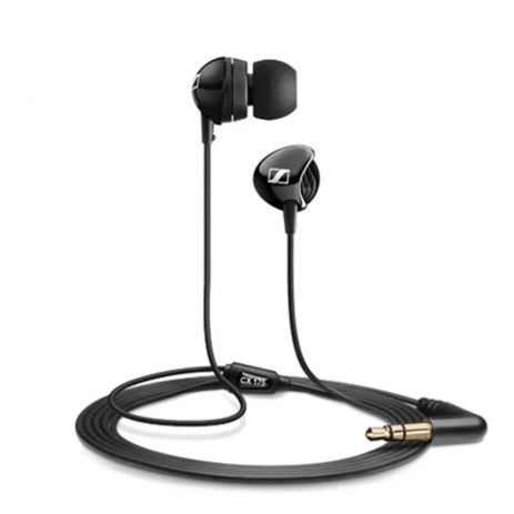 Навушники Sennheiser CX175 3,5 мм з чистими басами, з шумозаглушенням для iPhone/Samsung/XiaoMi