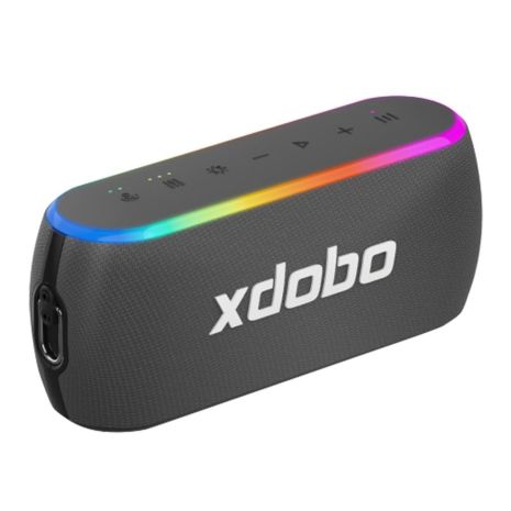 Акустика xdobo X8 III IPX7 | BT5.3, EQ, 2 * 30W, TWS, AUX / TF / USB, 12h Max | black