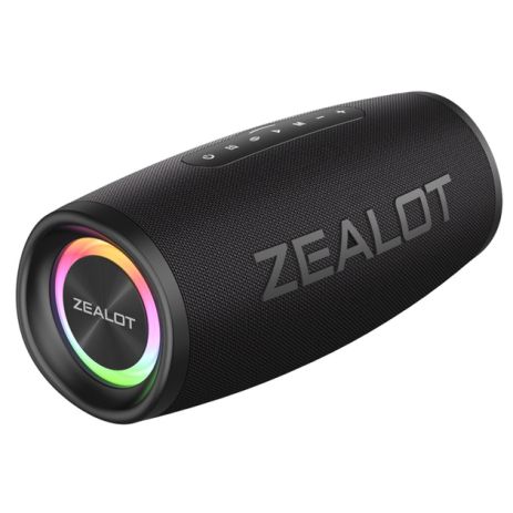 Портативна Bluetooth колонка ZEALOT S56 TWS з LED підсвічуванням black