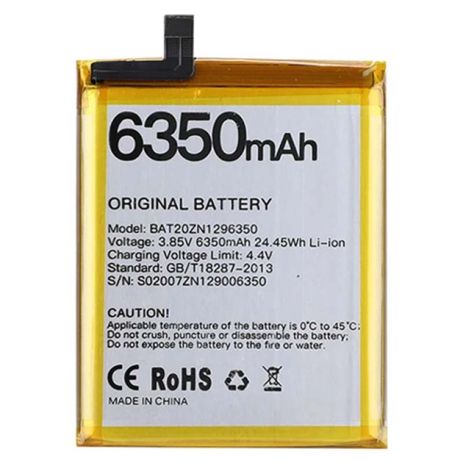 Акумулятор для Doogee S96/S96 GT BAT20ZN1296350 (6350 mAh) [Original PRC] 12 міс. гарантії