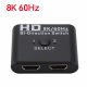 HDMI разветвитель двунаправленный Bi-Direction Switch на 2 порта 8К | переключатель + коммутатор 2 в 1 | Для PC, XBox, PS4, PS5, видеоплееров