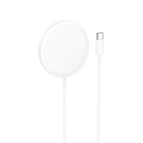 Бездротове ЗУ HOCO CW52 Enjoy magnetic wireless fast charging White