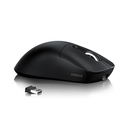 Бездротова трирежимна миша ATTACK SHARK X3 MAX PAW3950 Wireless Gaming Mouse, чорна