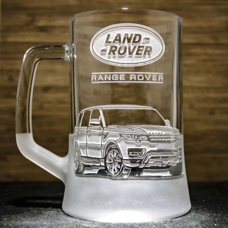 Бокал для пива с гравировкой Land Rover Range Rover