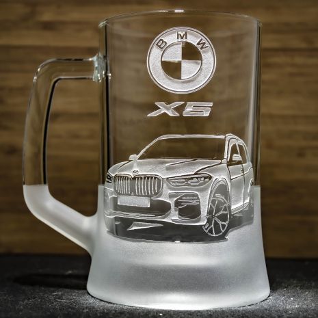 Келих для пива з гравіюванням BMW X5 SandDecor