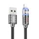 Кабель Hoco U122 з індикатором USB to Lightning 1.2m black