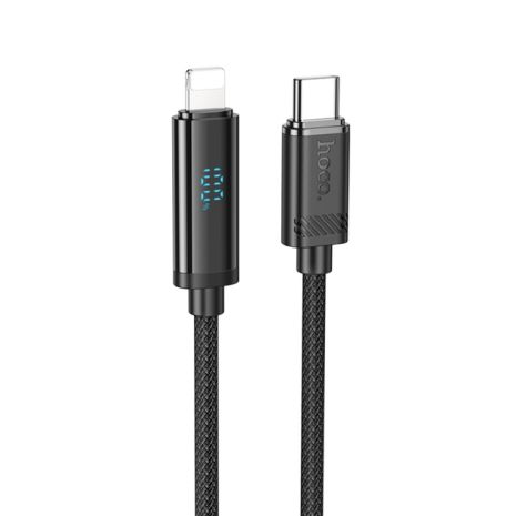 Кабель Hoco U127 з дисплеєм Type-C to Lightning PD 27W 1.2m black