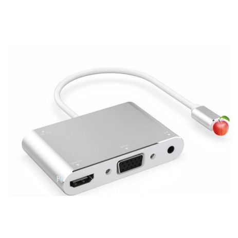 Lightning to HDMI+VGA Адаптер для iPhone/iPad: 1080P Відео та Аудіо Синхронізація