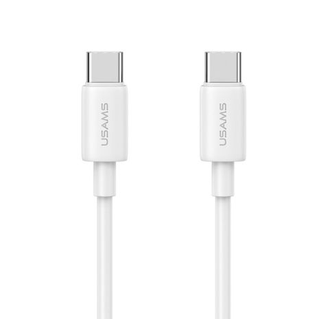 Кабель Usams SJ711 Type-C To Type-C 60W Fast Charging Data Cable white