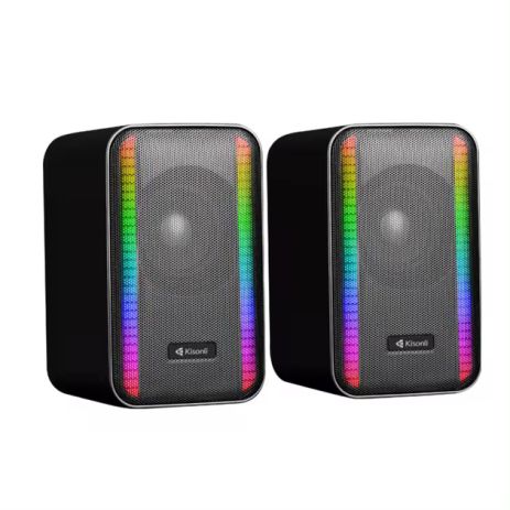 Комп'ютерні колонки Kisonli X22 RGB USB BT м'ята упаковка Чорний