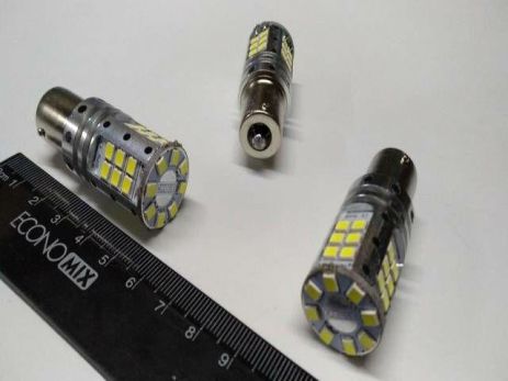 Лампа світлодіод с/ц 12V P21W 1156 32SMD "обманка"/денні ходові вогні/біла