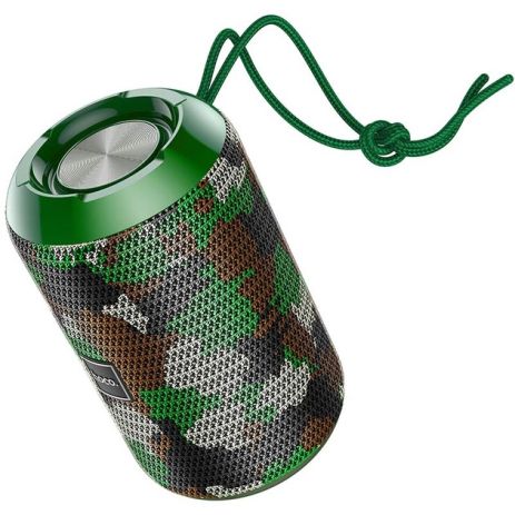 Акустика HOCO HC1 ​​Trendy sound sports Wireless Speaker IPX5 | BT, TWS, AUX, FM, TF, USB | Camouflage-Green