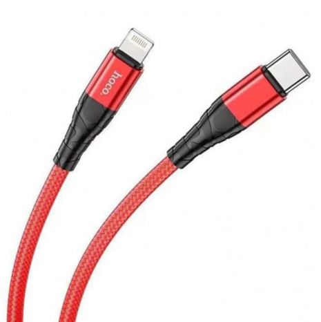 USB Кабель HOCO DU02 Max PD Type-C - Lightning (1М) (червоний)