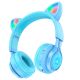 Bluetooth гарнитура HOCO W39 |BT5.3, AUX, 10H, 85db, LED| blue