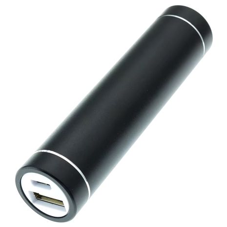 Корпус міні-повербанку DIY під АКБ 1x18650, USB-A, microUSB, 5V 2A, metal, black