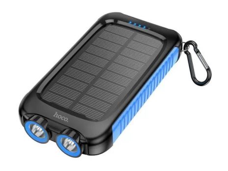 Повербанк HOCO Sunpower solar power bank with light DB51 8000mAh |2USB/1Type-C, 2A| black