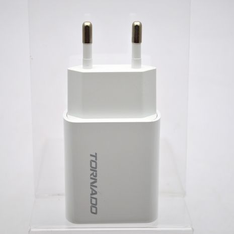 Зарядний пристрій 2in1 Tornado TD-14 1USB Type-C White